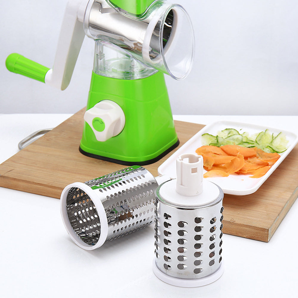 Manual Vegetable Cutter Slicer Multifunctional Round Slicer Gadget Multifunction Kitchen Gadget Food Processor Blender Cutter( Random Color )