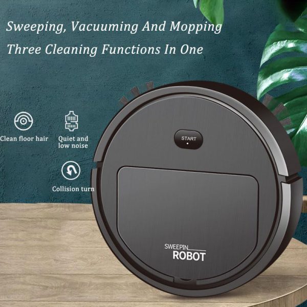 Portable Mini Wireless Smart Sweeping Robot Mopping 3 In1 Rechargeable Cleaning Machine Vacuum Cleaner For Home Office Robot (random Colors)
