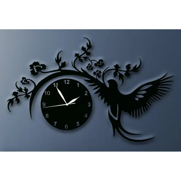 Wooden Flying Bird Wall Clock